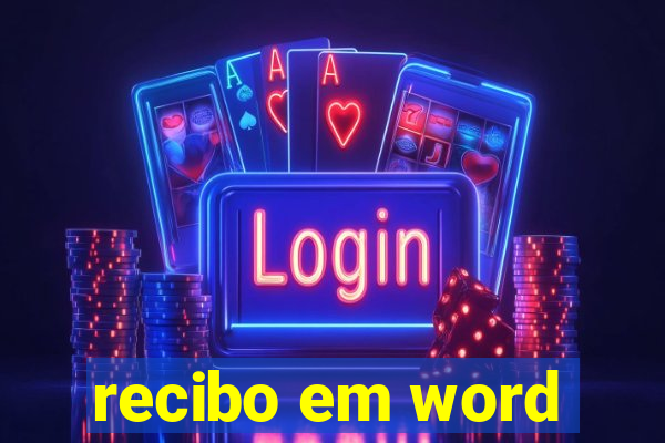 recibo em word